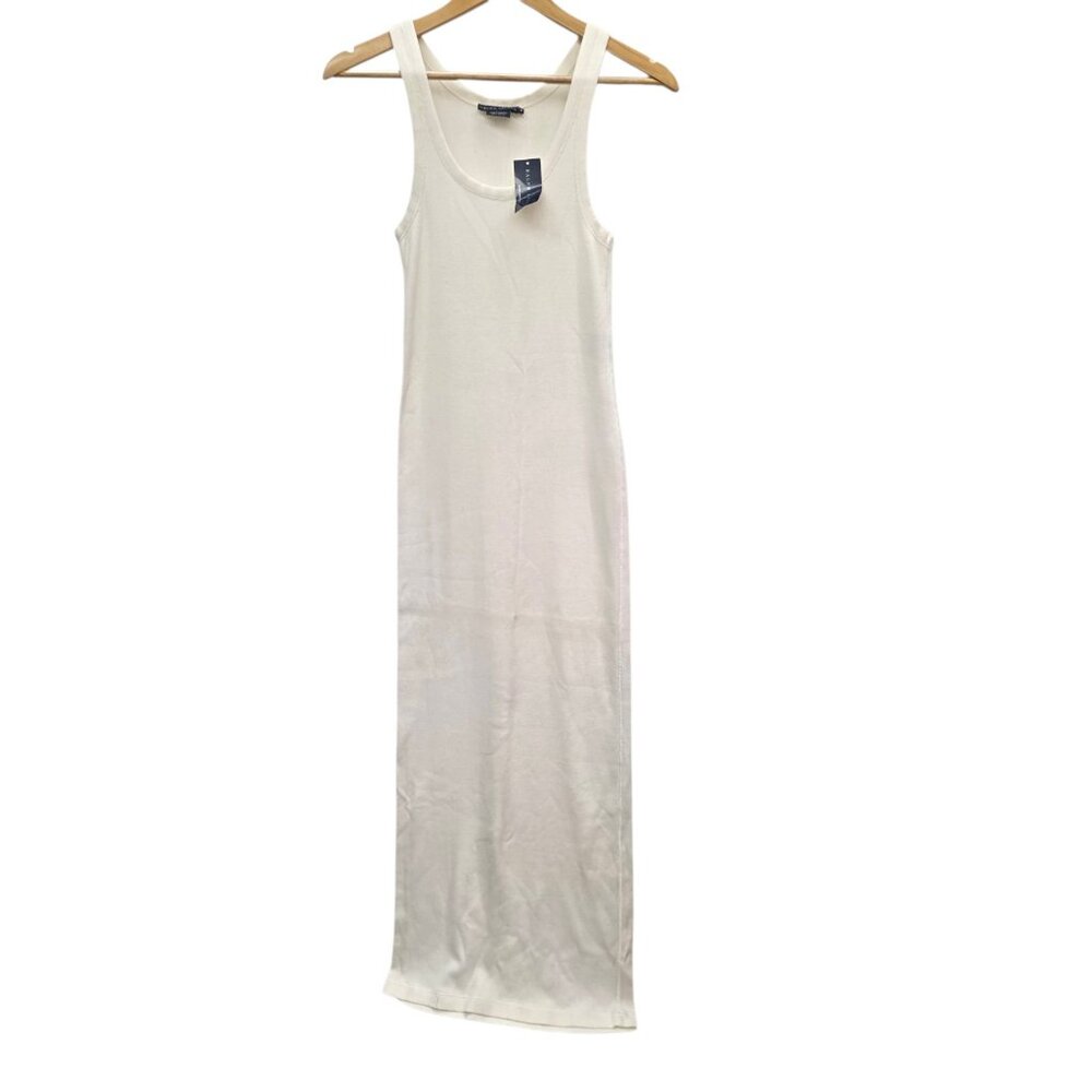 Ralph Lauren Ivory Ribbed Scoop Neck Tank Maxi Dress Size Medium NWT - Picture 9 of 9